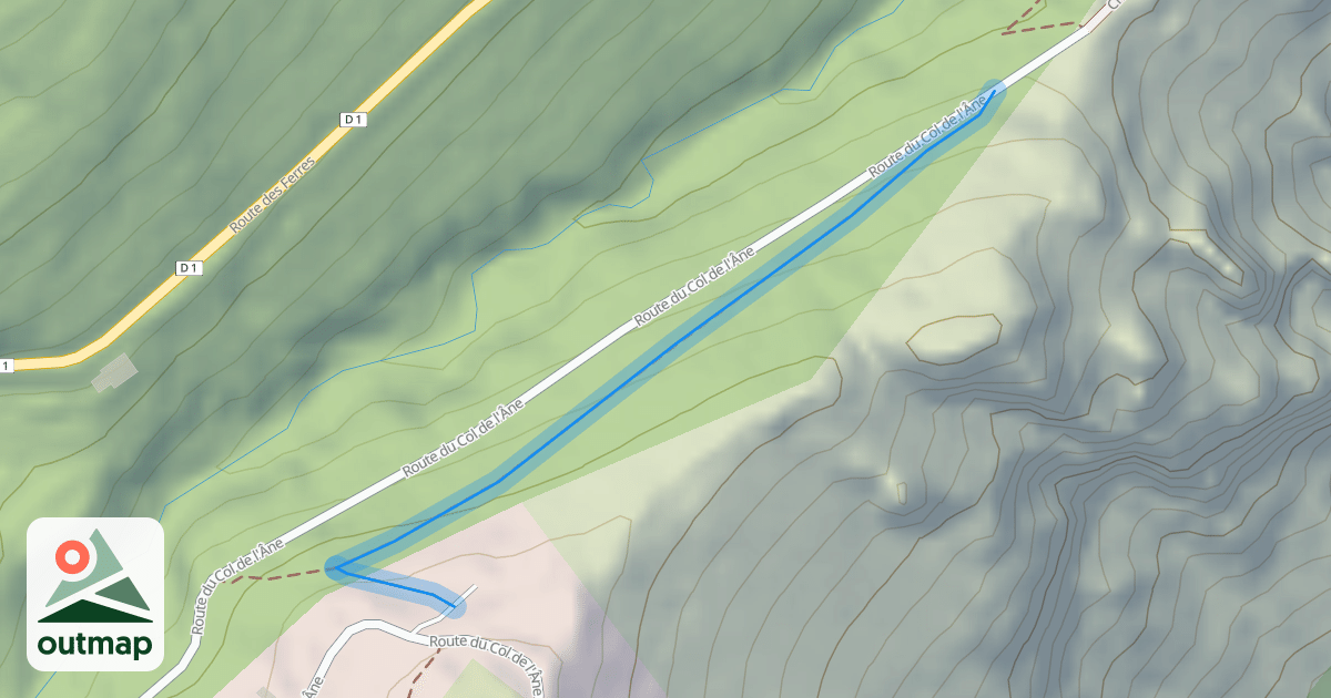 Map of Ancien Chemin de Bouyon à Fougassière