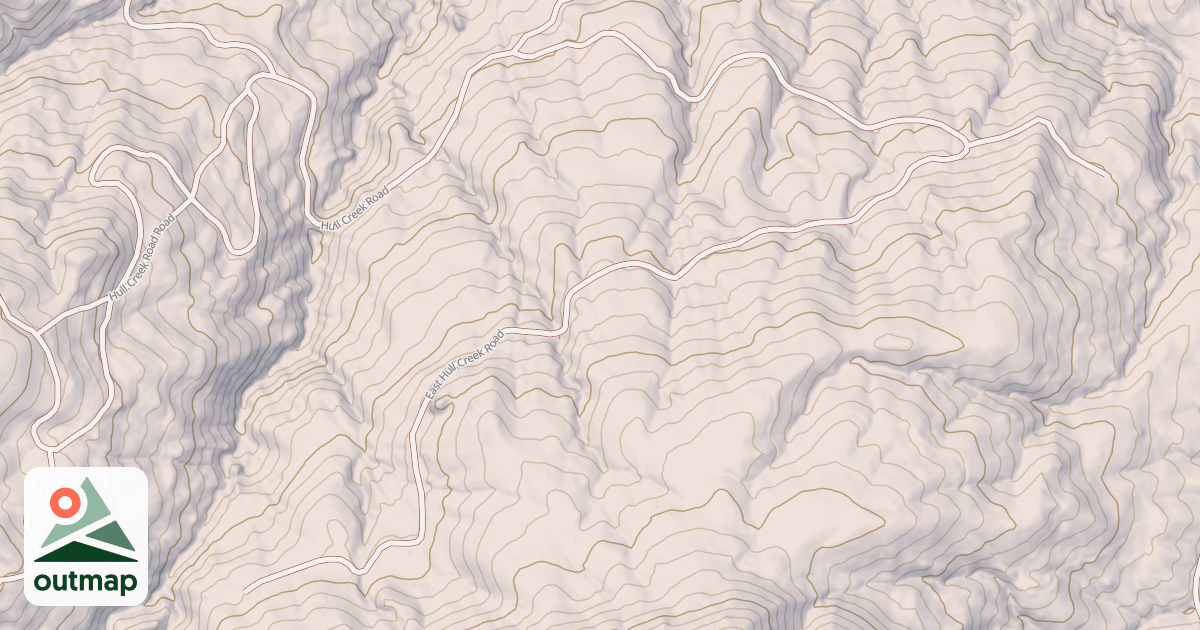 Map of EAST HULL CREEK