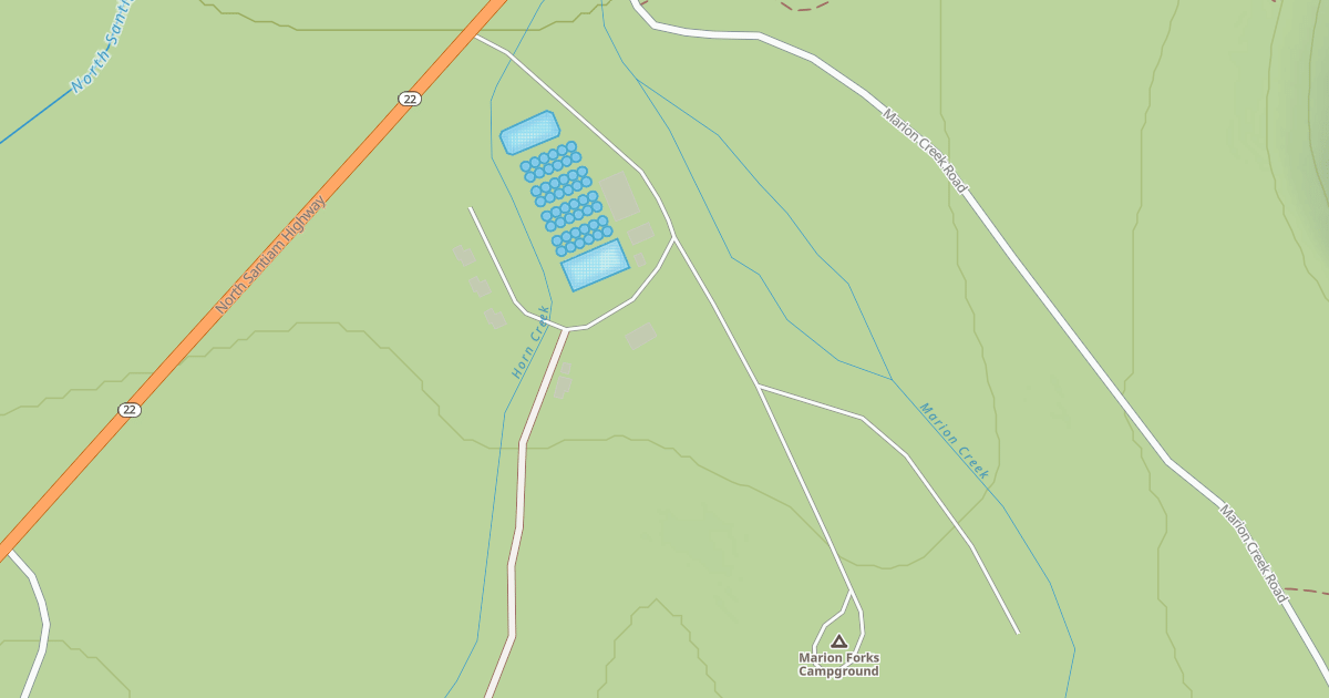 Map preview of MARION FORKS CAMPGROUND
