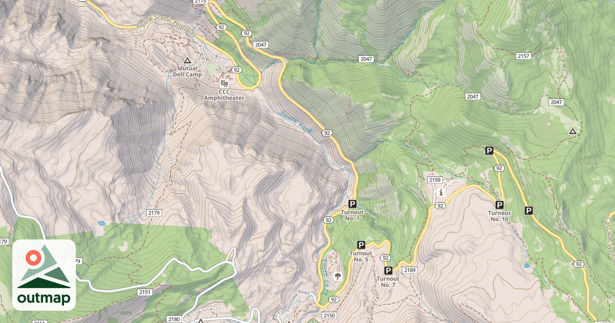 Map of Alpine Loop Winter
