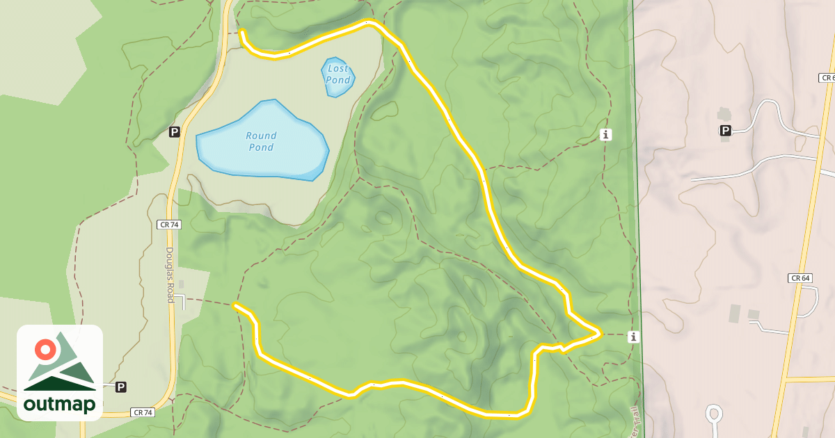 Map of East Esker Trail