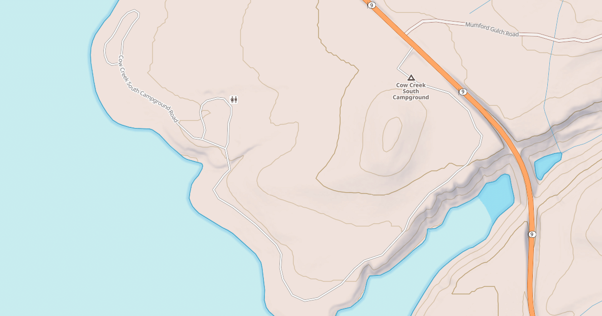Map preview of COW CREEK SOUTH CAMPGROUND