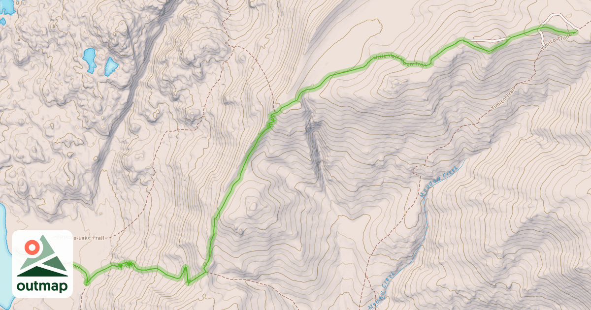 Map of Little Half Moon Trail