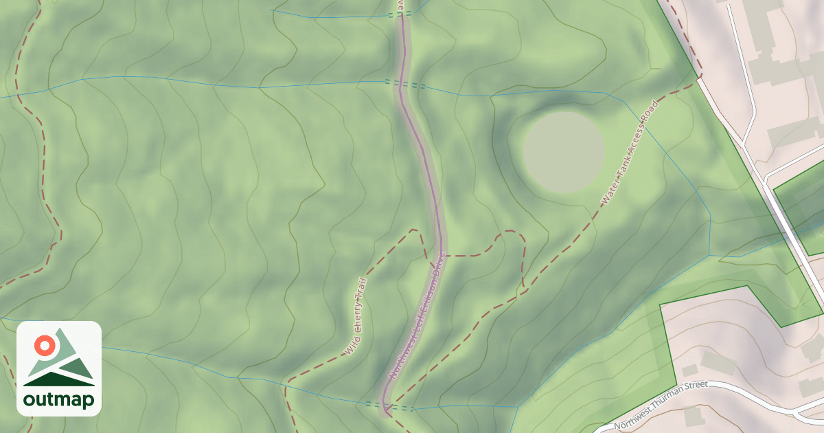 Map of Northwest Leif Erikson Drive