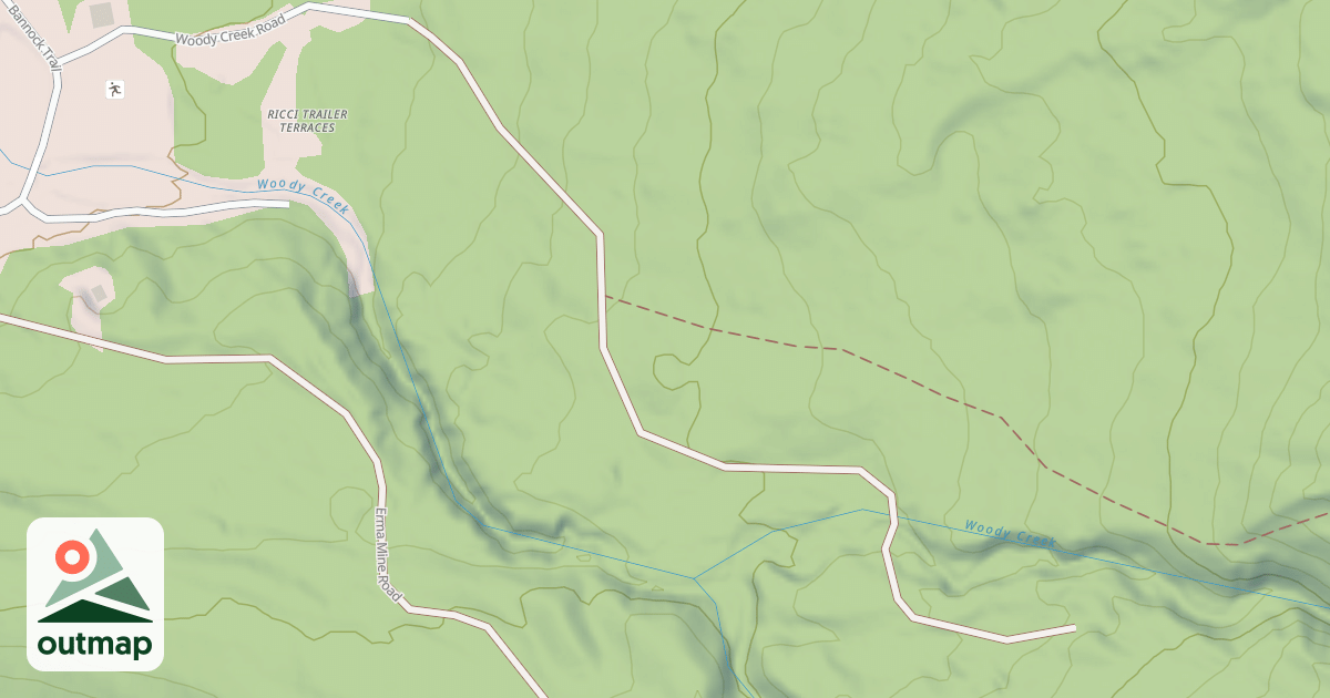 Map of WOODY CREEK