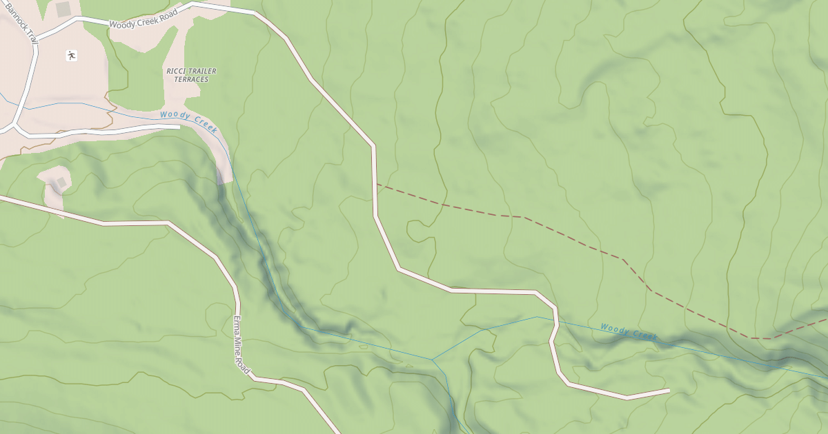 Map preview of WOODY CREEK