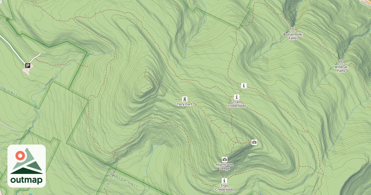 Map of Kaaterskill High Peak Trail