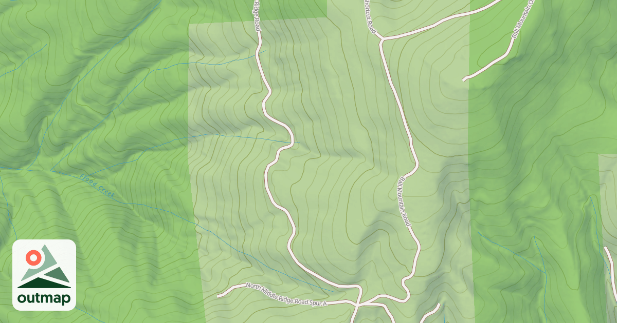 Map of NORTH MIDDLE RIDGE