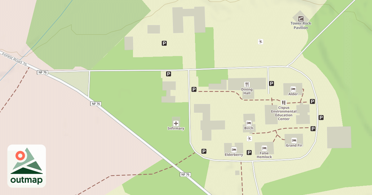 Map of CISPUS CENTER COMPOUND