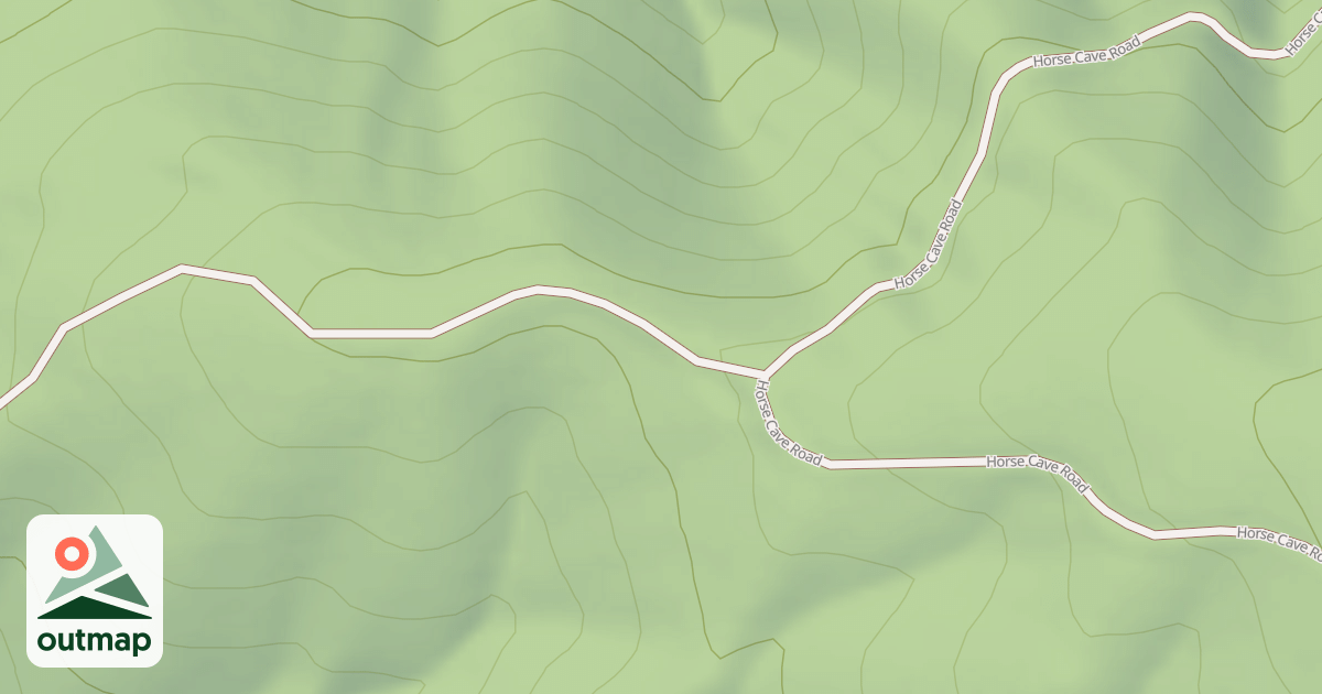 Map of HORSE CAVES SPUR
