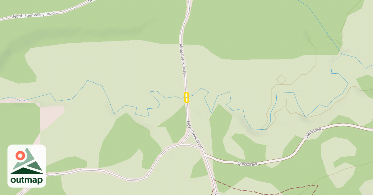 Map of Alder Creek Road