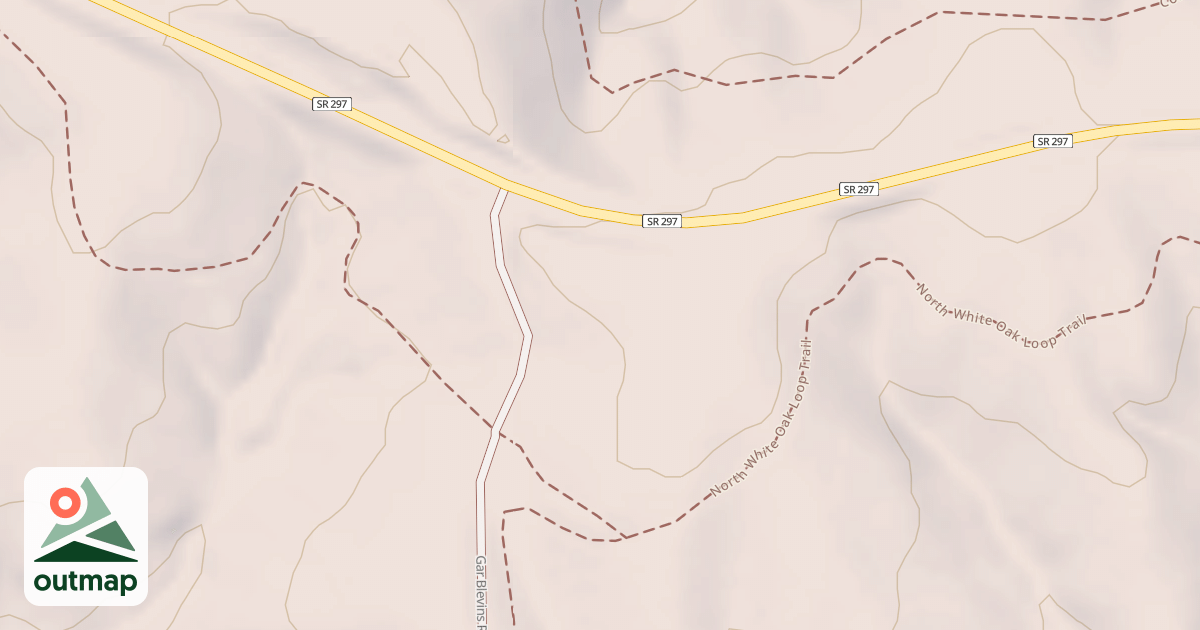 Map of Gar Blevins Multiple Use Trail (Aka Gar Blevins Road) (Segment A)