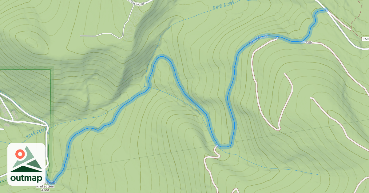 Map of Buck Creek