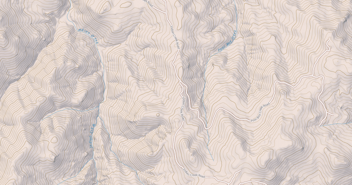 Map preview of INDIAN CREEK ROAD