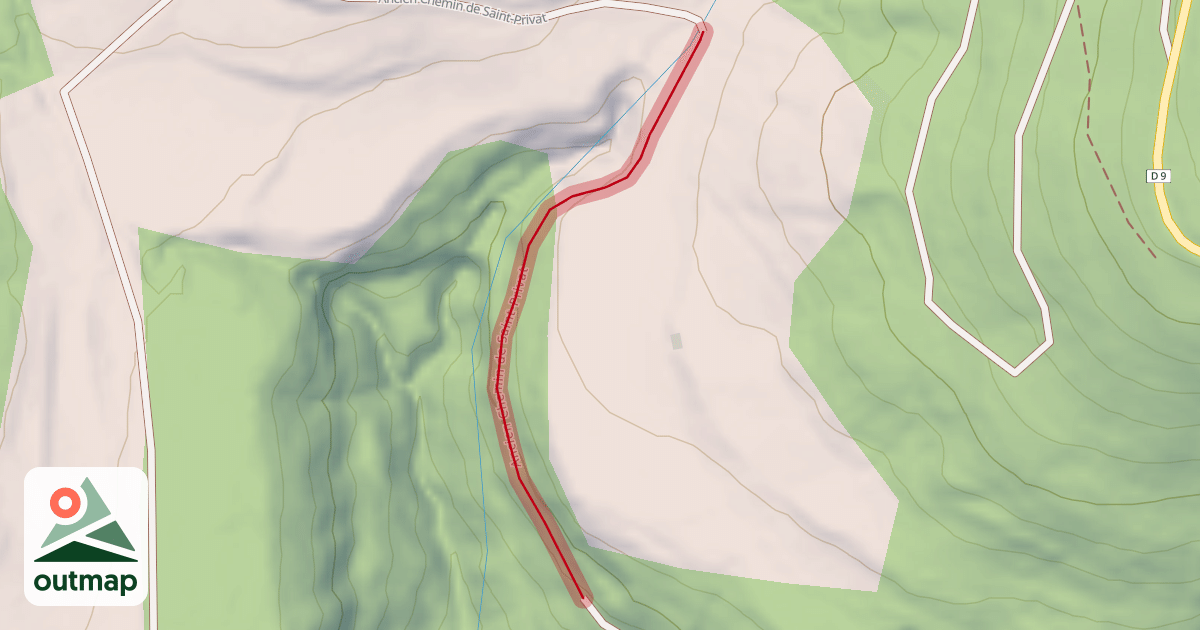 Map of Ancien Chemin de Saint-Privat