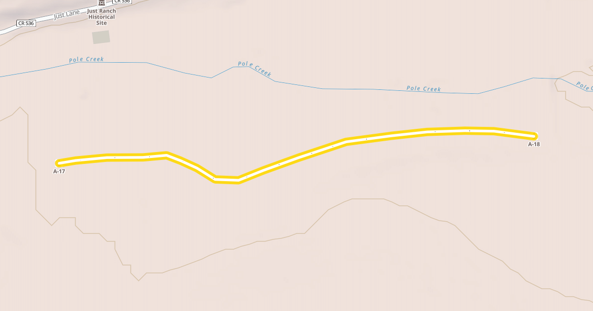 Map preview of Pole Creek