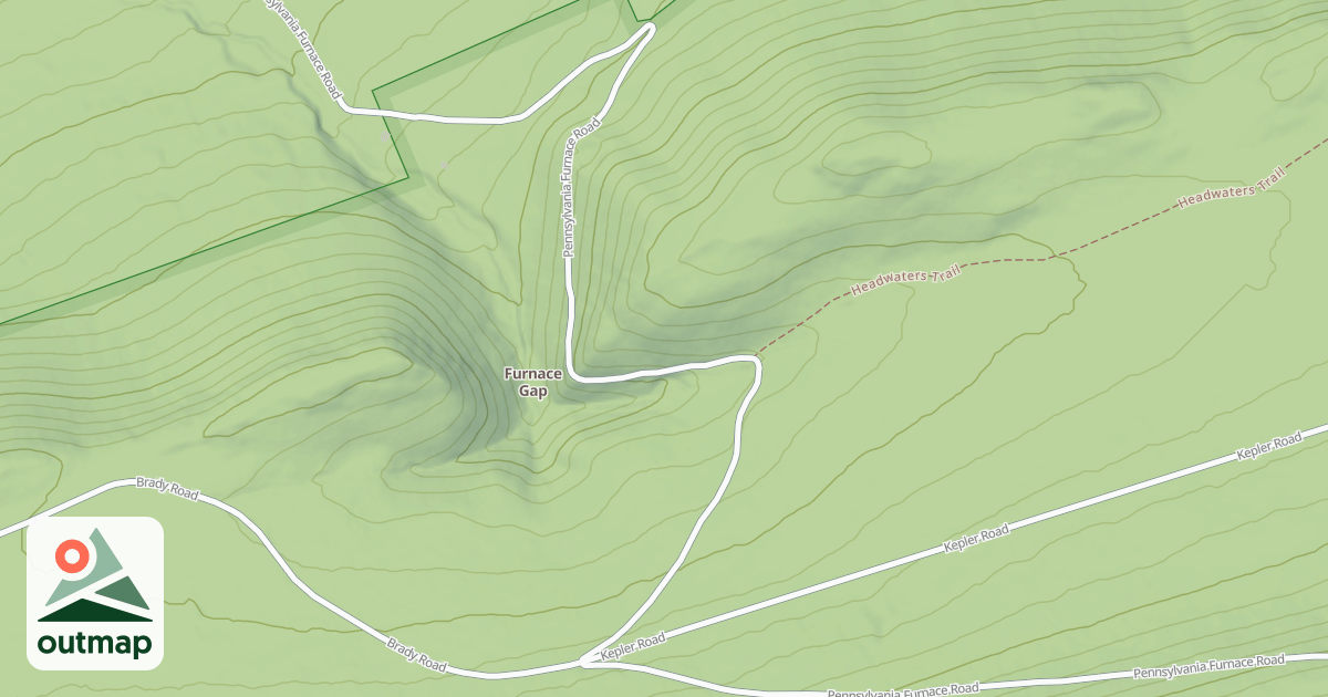Map of Rothrock State Forest Seven Mountains Snowmobile Trails