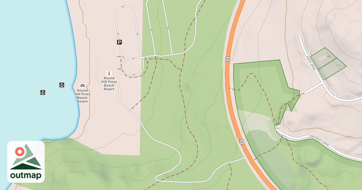 Map of ROUNDHILL PINES RESORT
