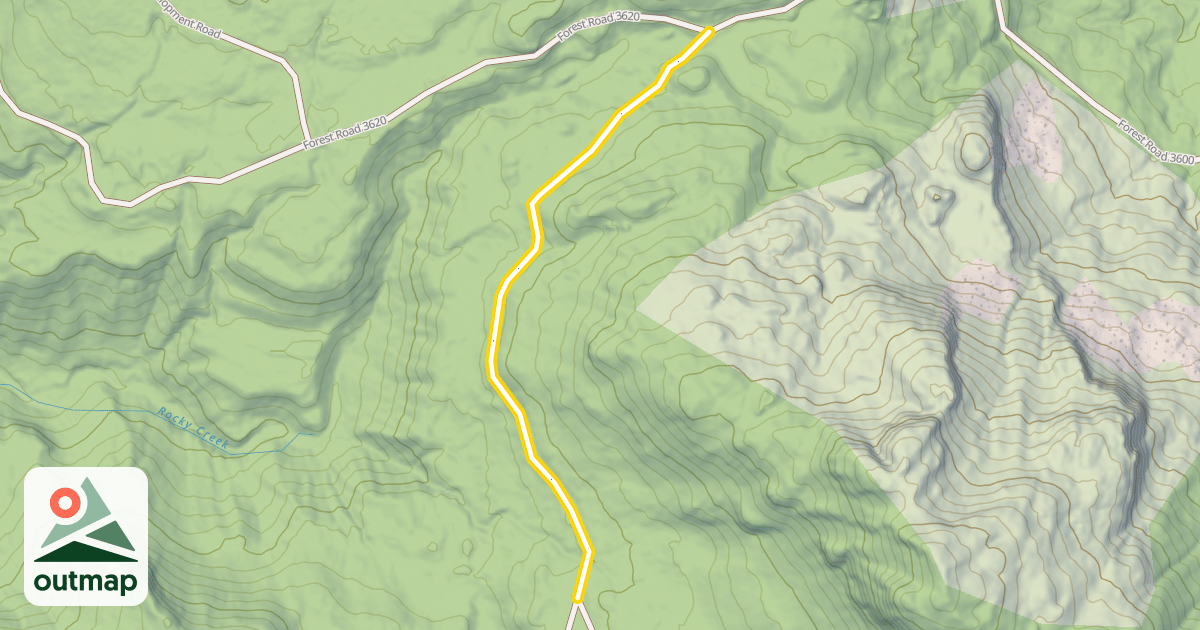 Map of Forest Road 3600