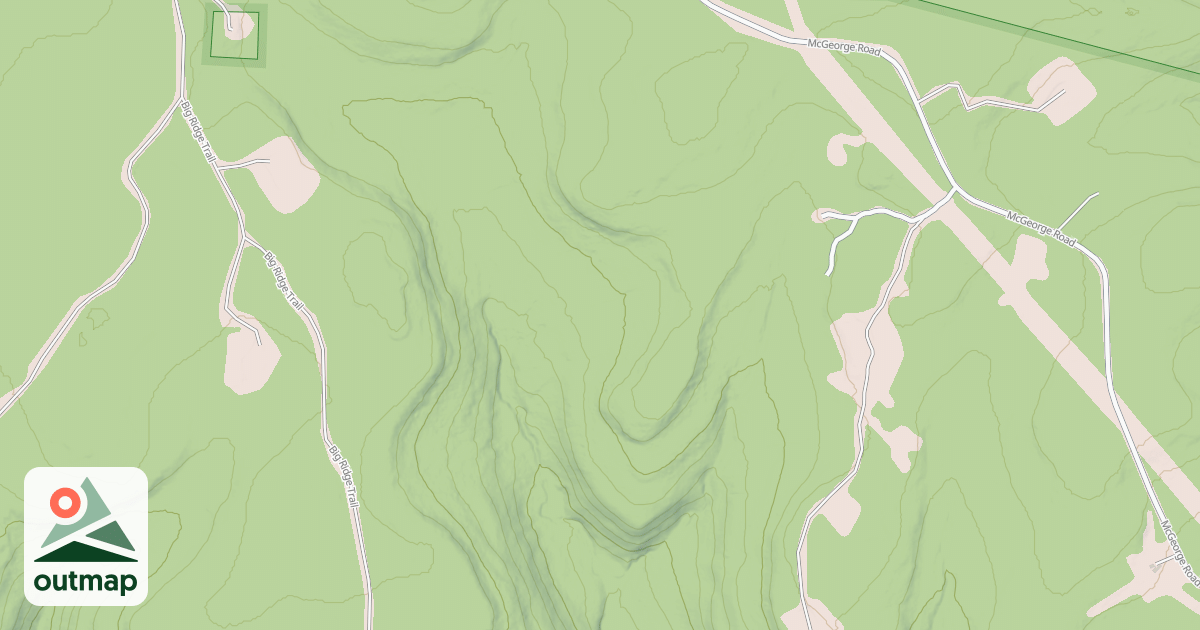Map of S.B. Elliott State Park Snowmobile Trails