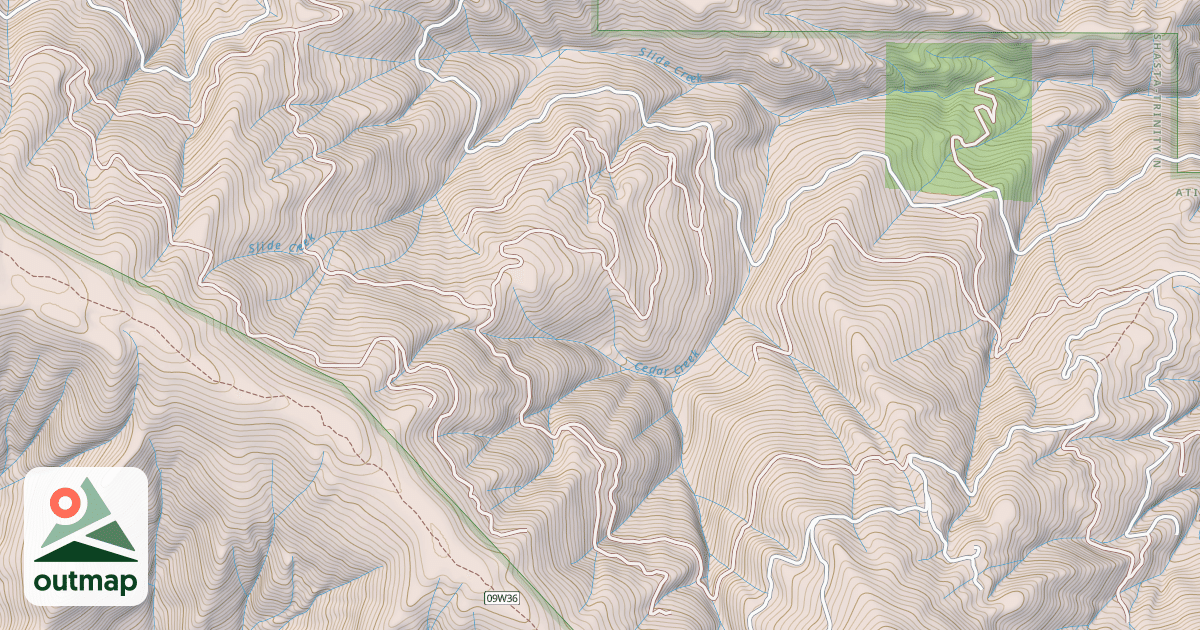 Map of MIDDLE RIDGE