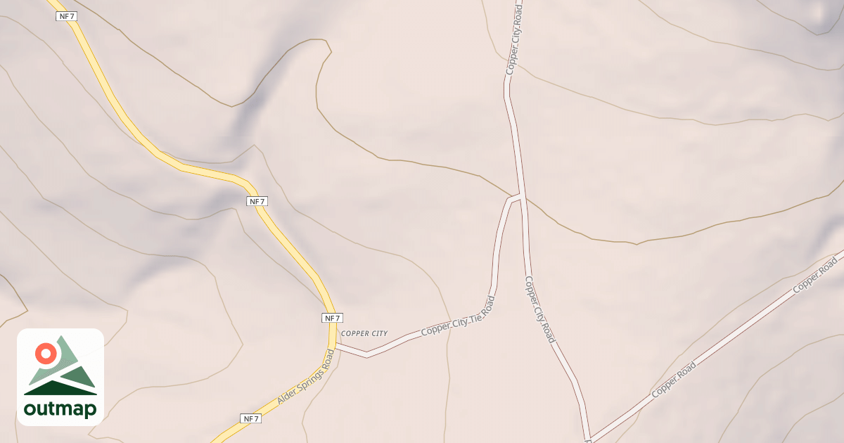 Map of COPPER CITY TIE