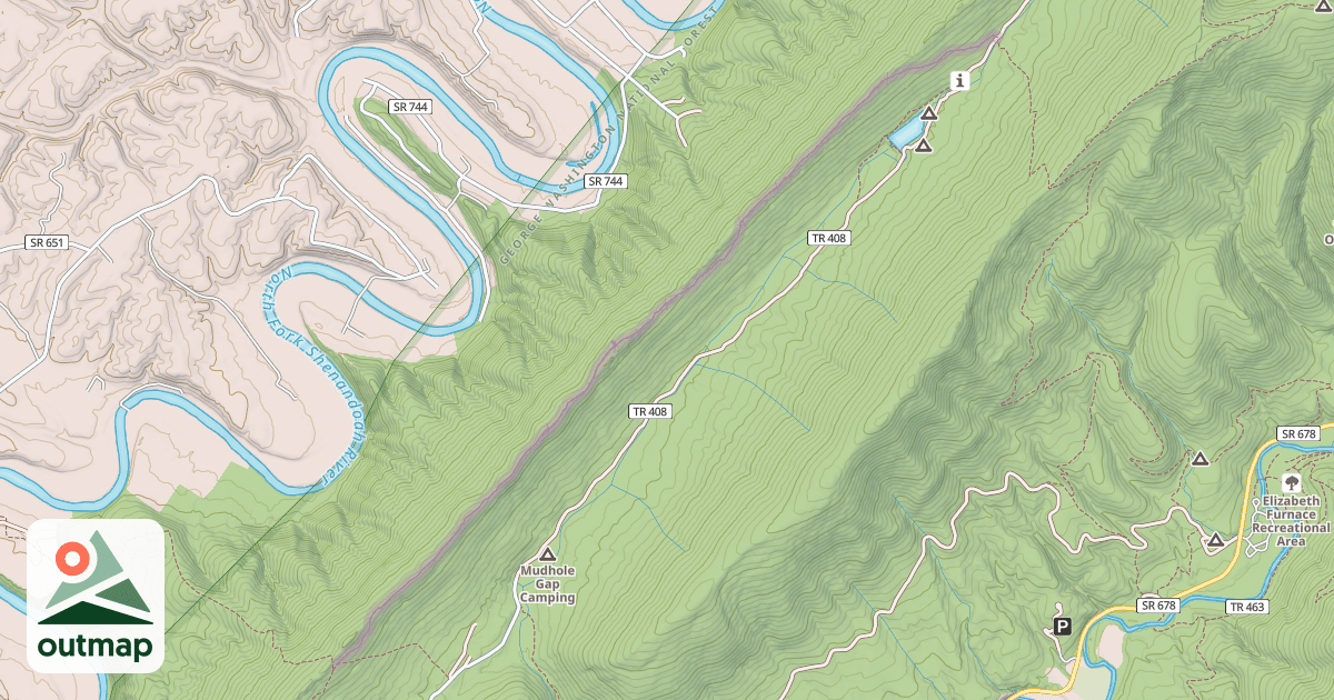 Map of Tuscarora-Doll Ridge Trail