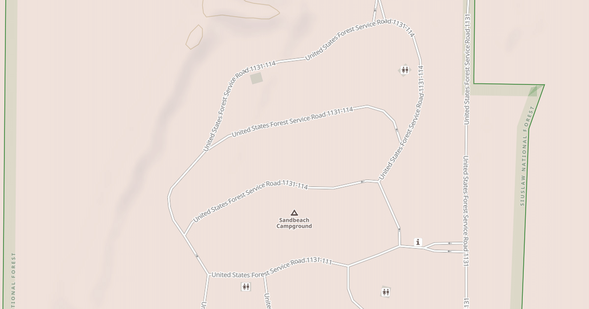 Map preview of SANDBEACH CAMPGROUND