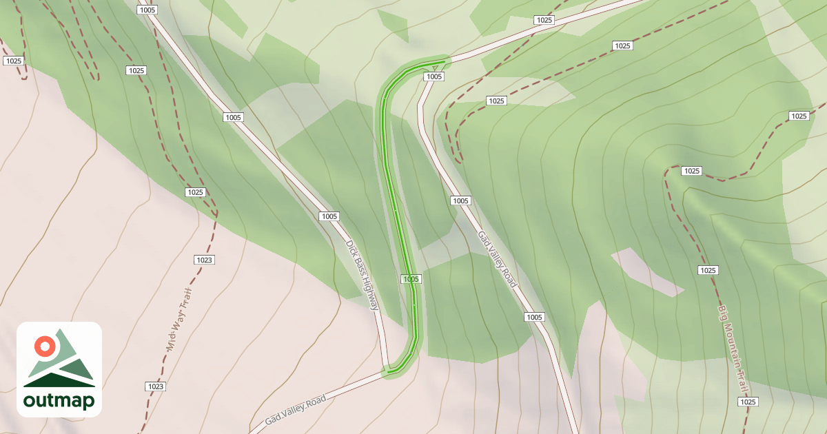 Map of Gad Valley Road