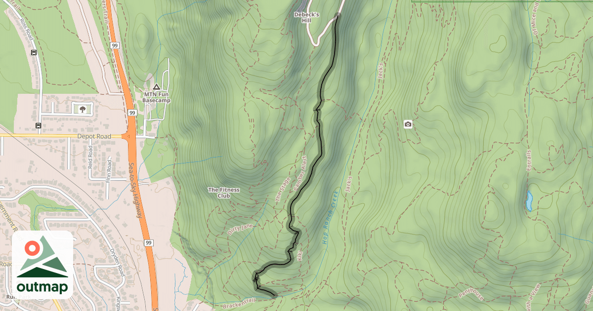 Map of Crouching Squirrel Hidden Monkey