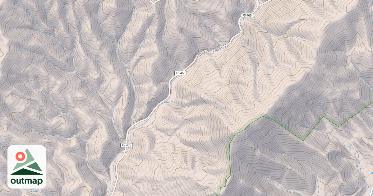 Map of HICKEY FORK
