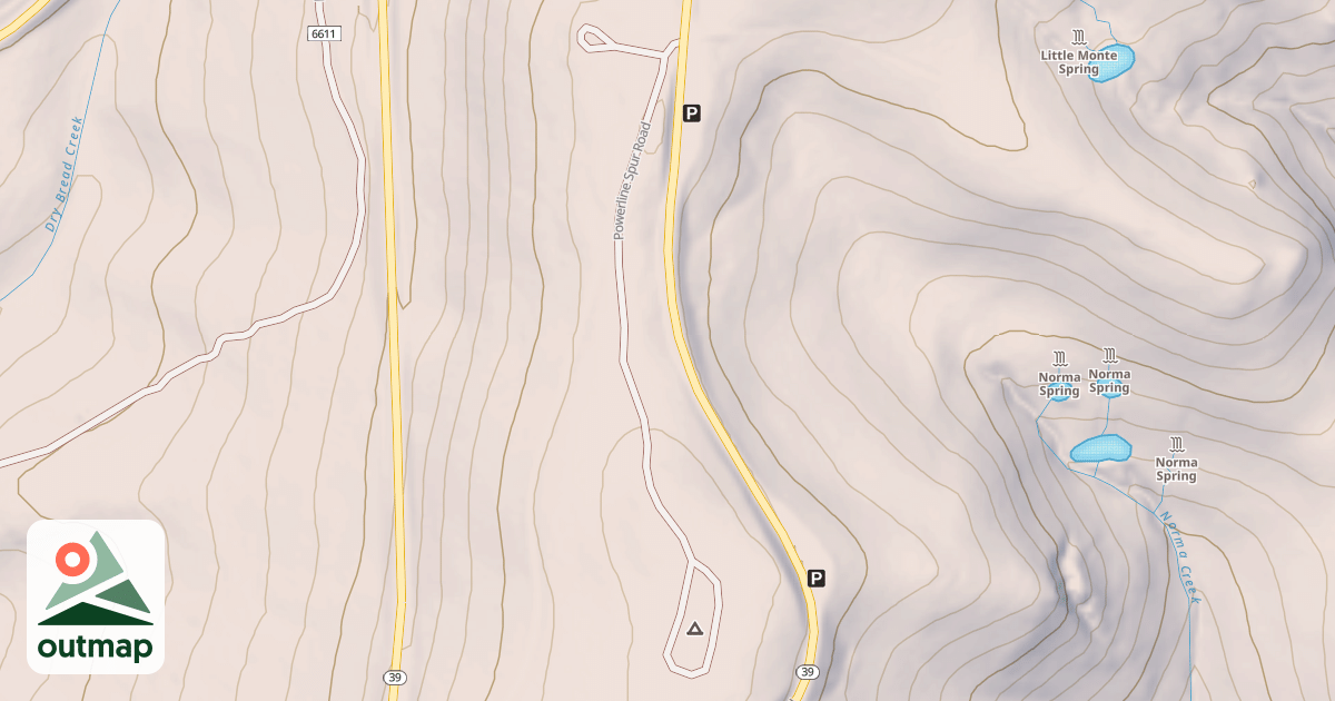 Map of POWER LINE SPUR