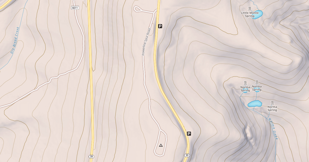 Map preview of POWER LINE SPUR