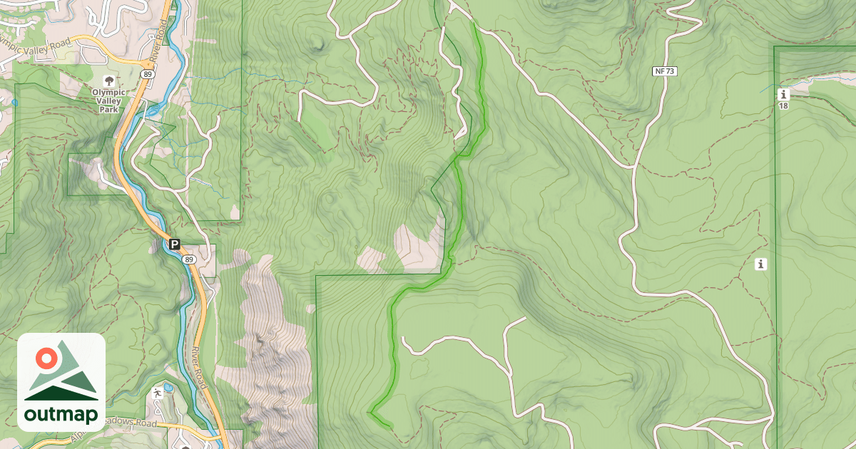 Map of Tahoe Rim Trail