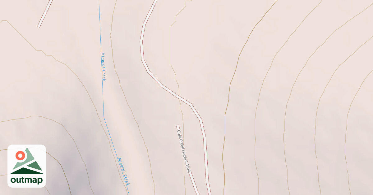 Map of Coal Creek Upper Road