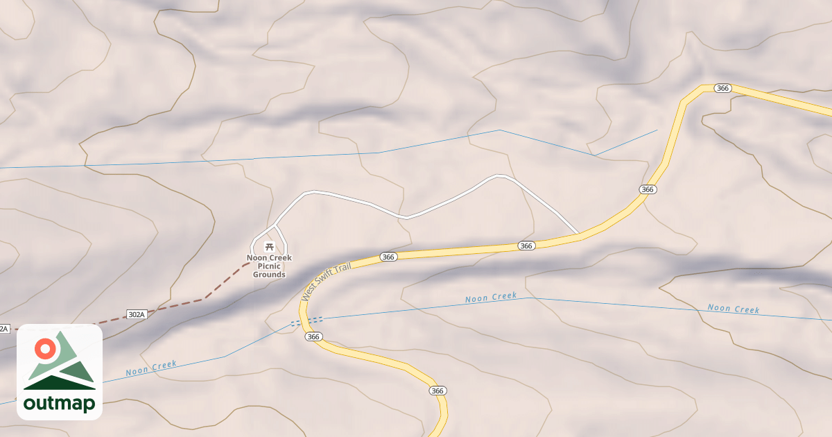 Map of NOON CREEK  CG