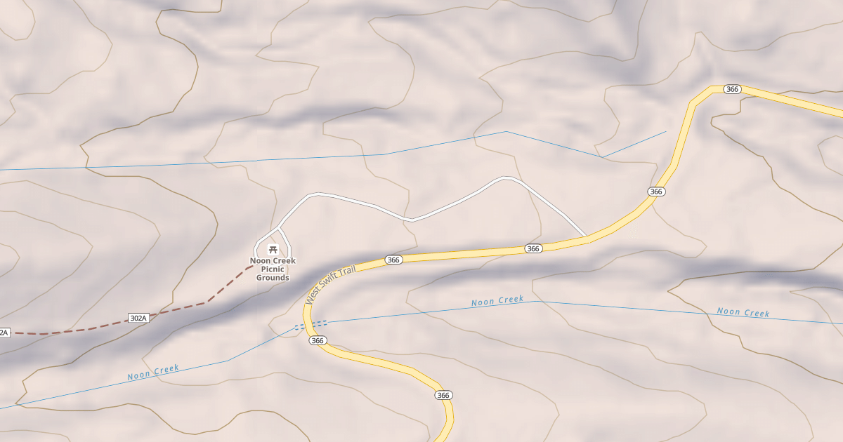 Map preview of NOON CREEK  CG