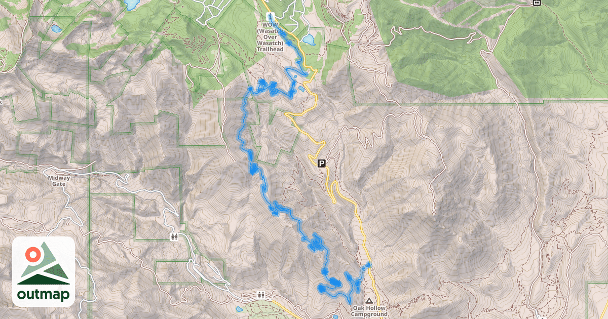 Map of WOW (Wasatch Over Wasatch) Trail