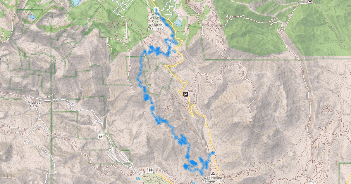 Map preview of WOW (Wasatch Over Wasatch) Trail
