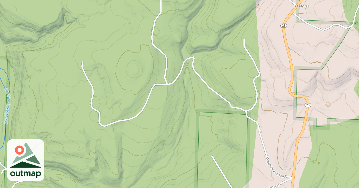 Map of CRIPPLE BRANCH