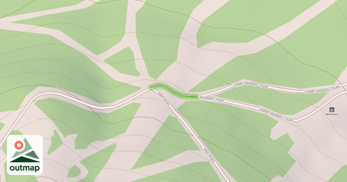 Map of Upper Midway Chute