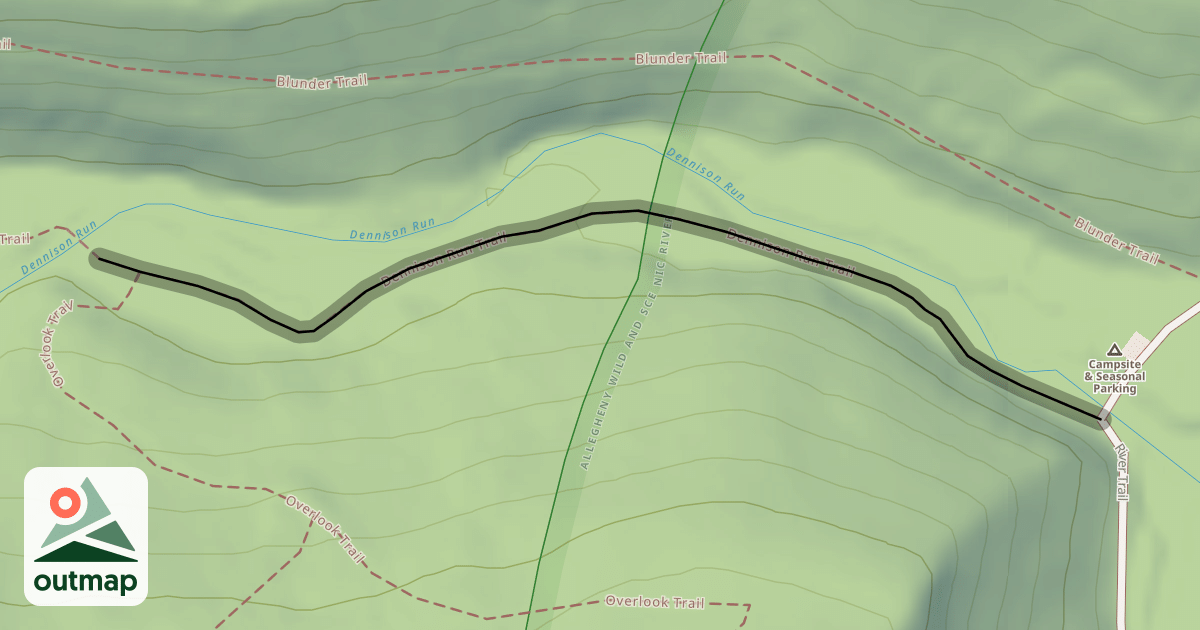 Map of Dennison Run Trail