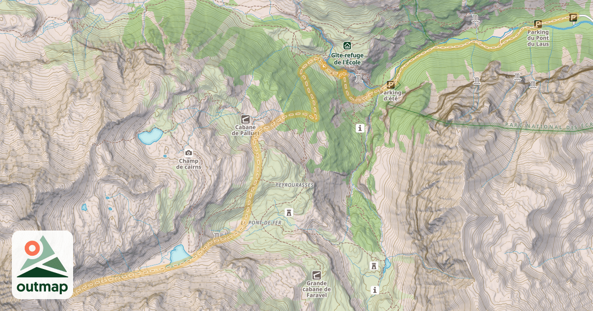 Map of Entre Piniers — Les Mensals