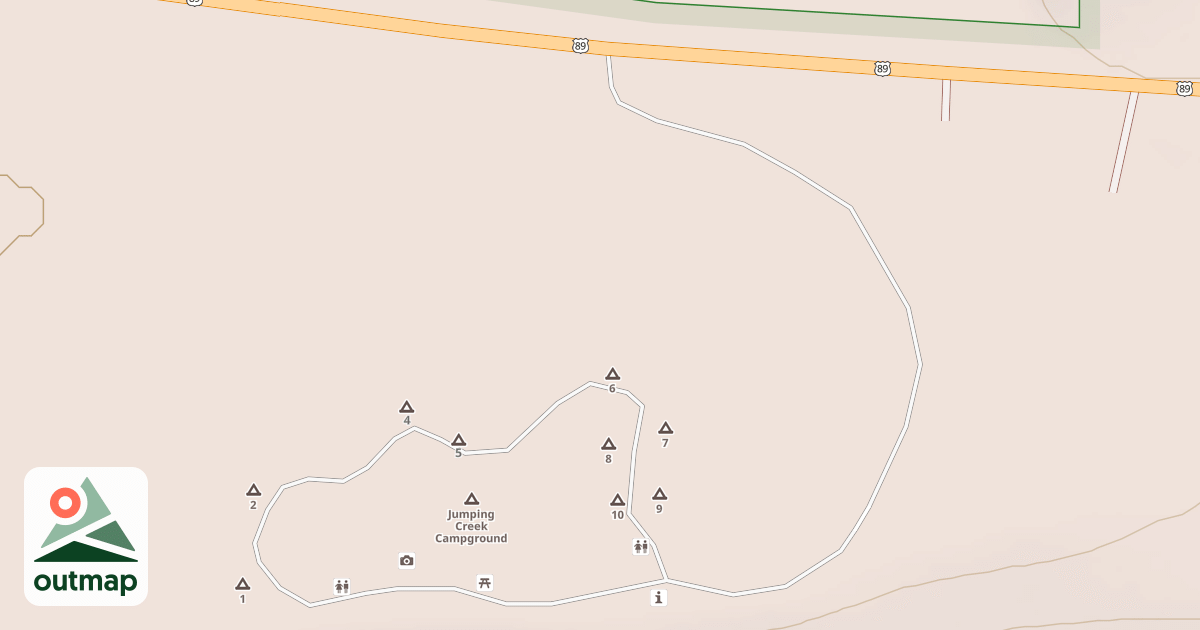 Map of JUMPING CREEK CAMP