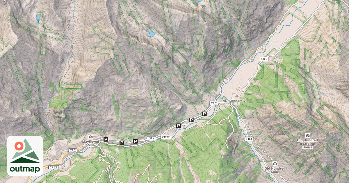 Map of County Road 2