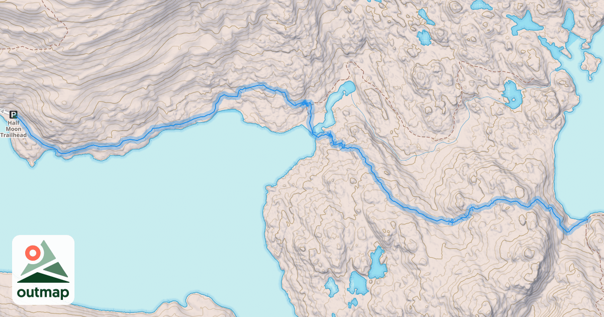Map of Half Moon Trail