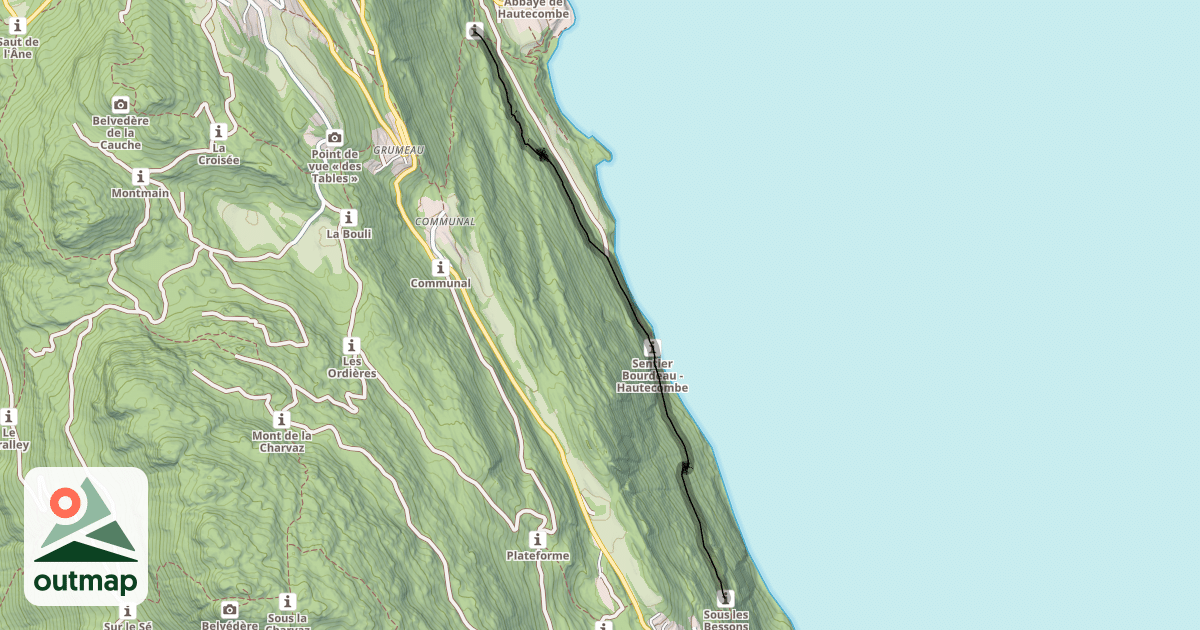 Map of Chemin du Curé