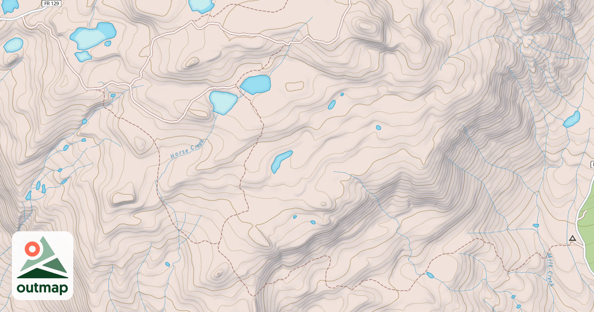Map of USFS Motor Vehicle Use Map Trails 1956
