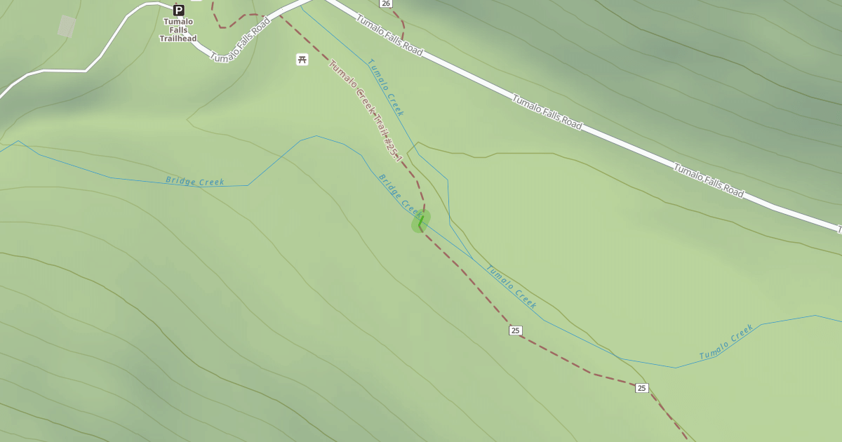 Map preview of Tumalo Creek Trail #25.1
