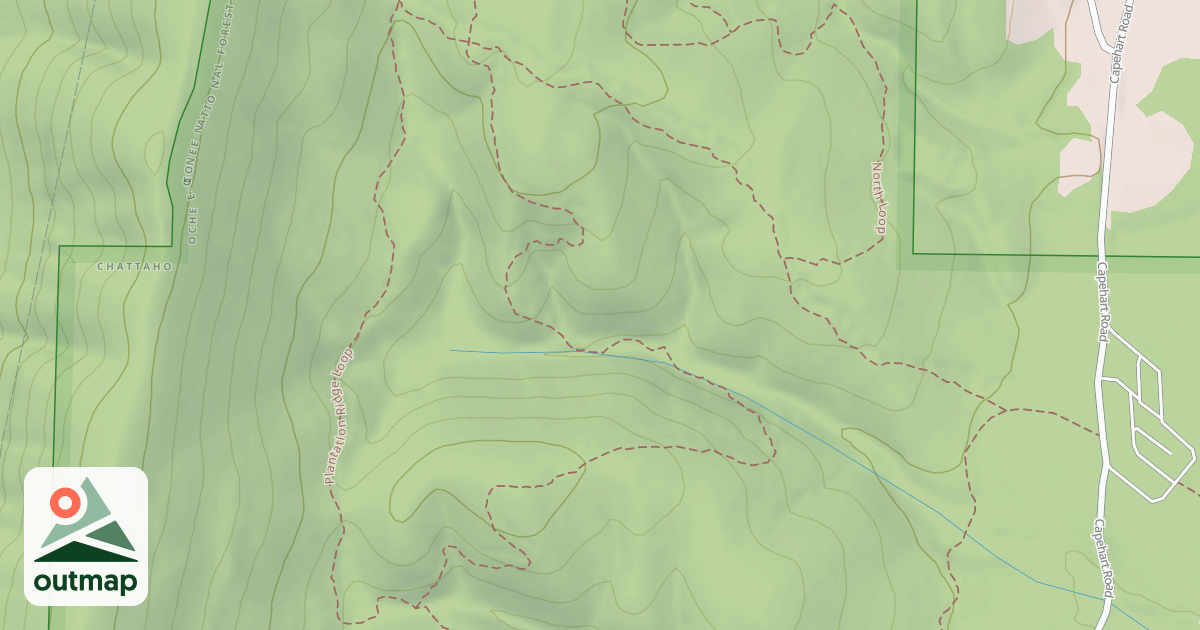 Map of Plantation Ridge Loop